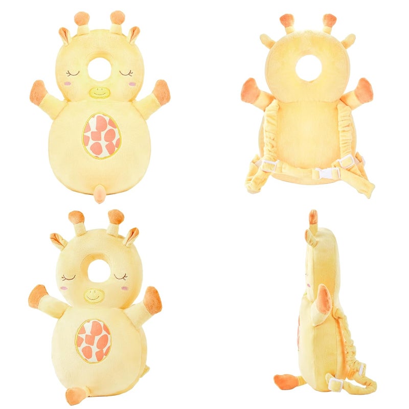 NICE CHOICE Baby Head Back Protector Backpack Toddler Safety Protector Cushion Pad Soft, Adjustable and Lightweight Design for Safe Walking and Crawling Toddlers Girls and Boys(Giraffe) - Image 5